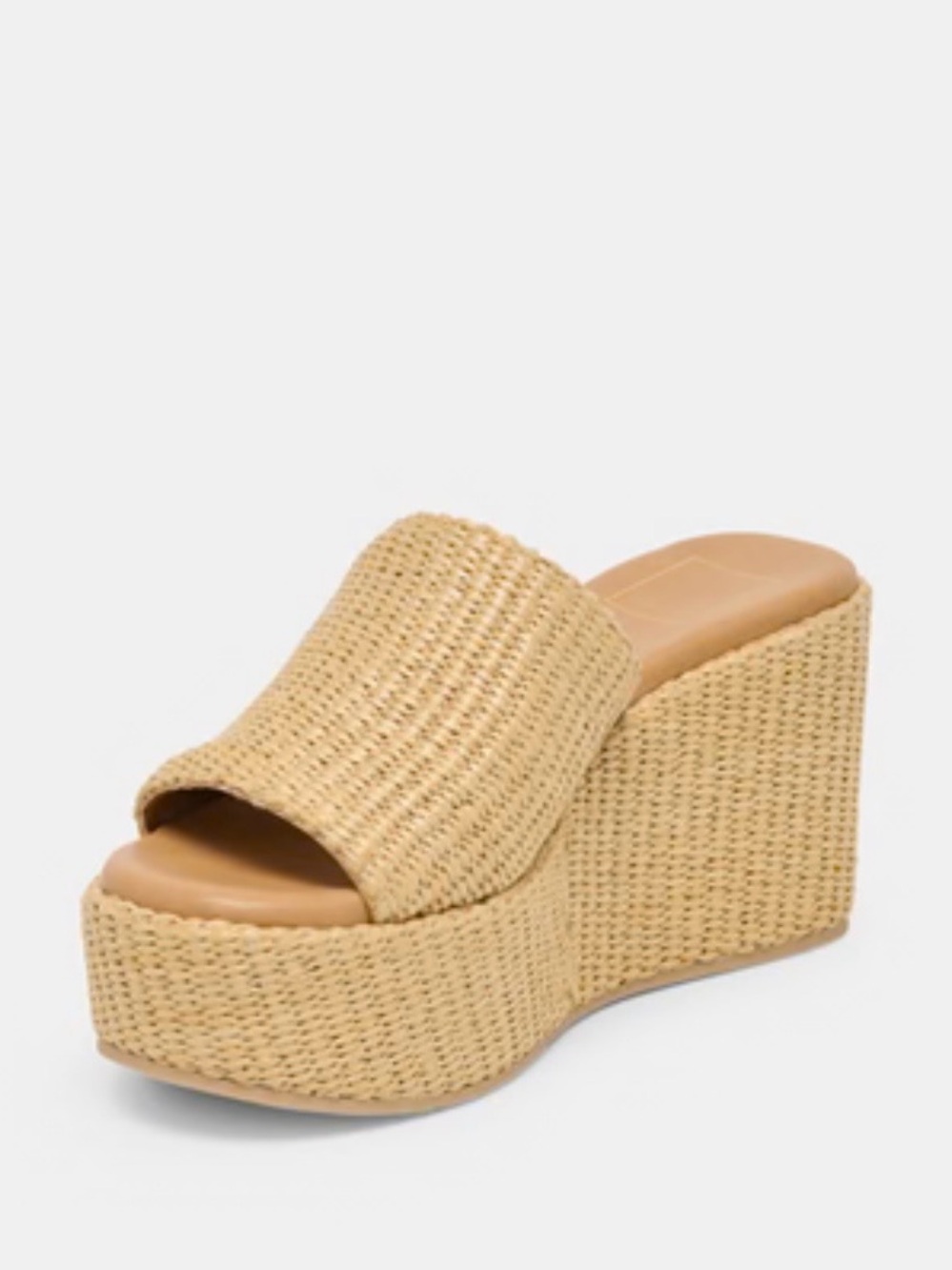 Dolce Vita Natural Jocelyn Woven Platform slides